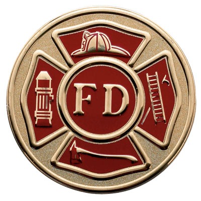 Round Metal flat - Fire Department
