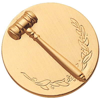 Round Metal flat - Gavel