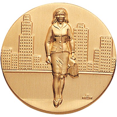 Round Metal flat - Sales Lady