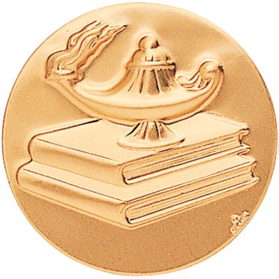 Round Metal flat - Lamp of Learning