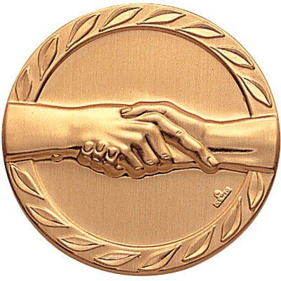 Round Metal flat - Handshake