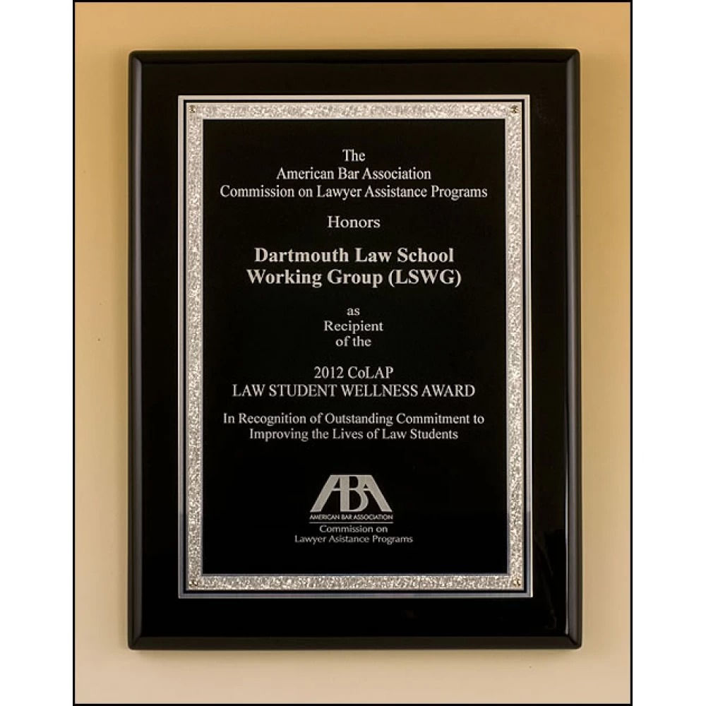 Black Piano Finish Plaque