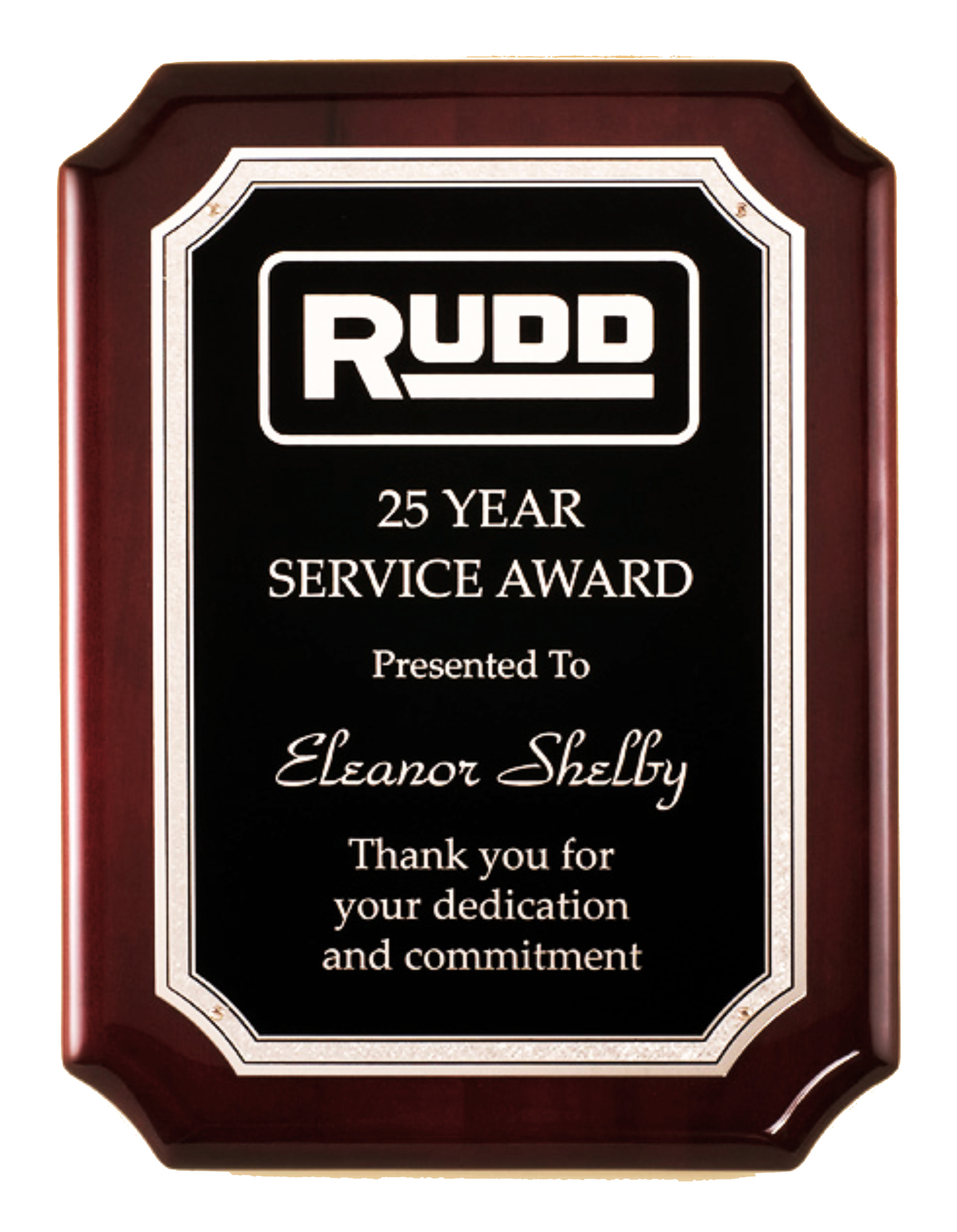 Silver Florentine Rosewood Plaque