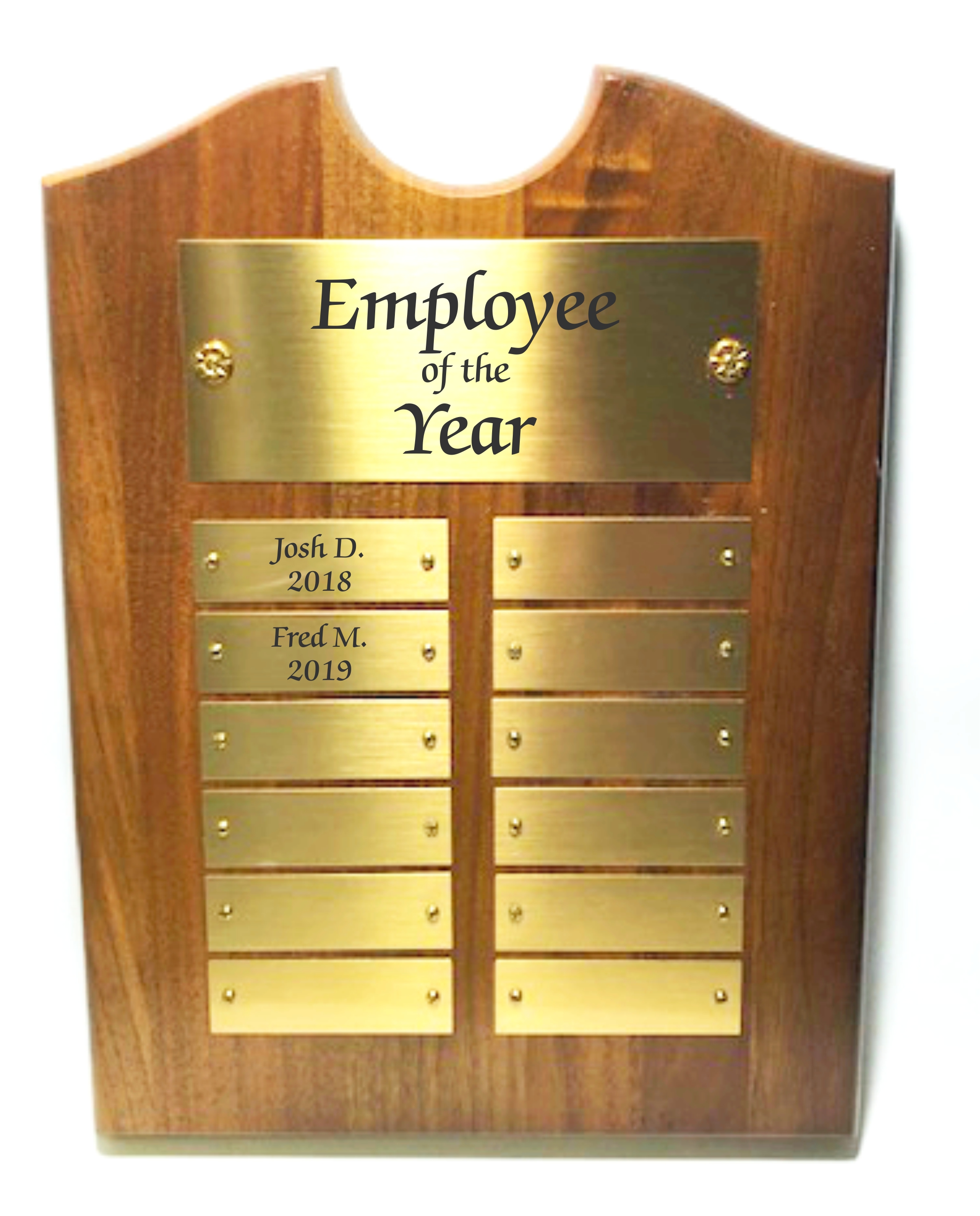 Perpetual Plaque with 12  60  or 100 Brushed Brass Plates