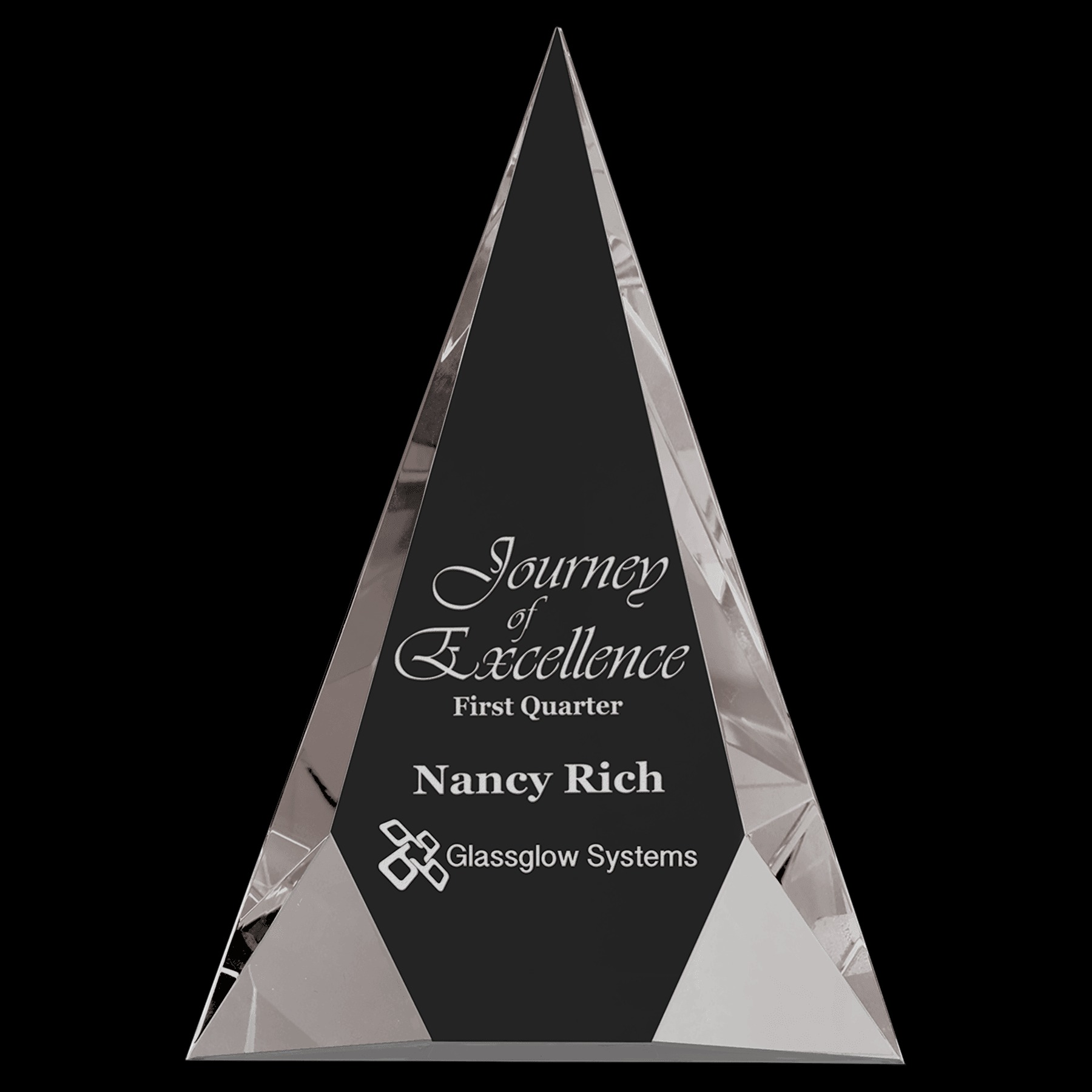 Crystal Facet Triangle Award