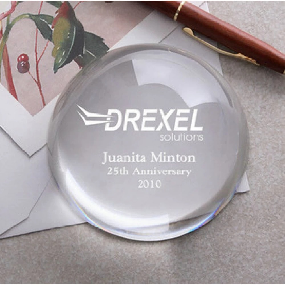 Crystal Magnifier Paperweight