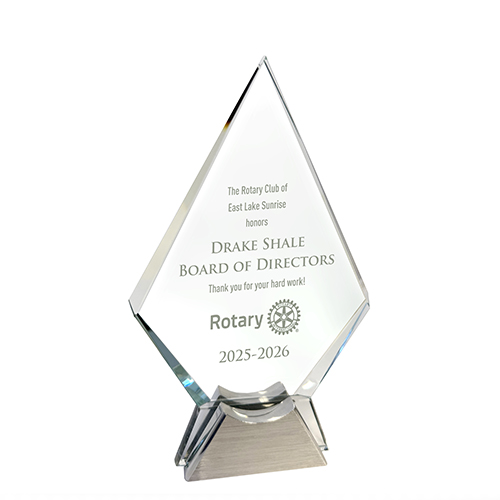 Starfire Award With Brushed Silver Base