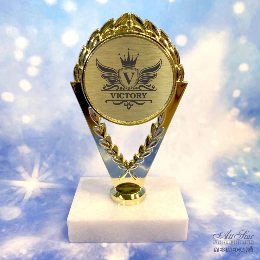 Victory Wreath  Gold Insert Trophy - A1