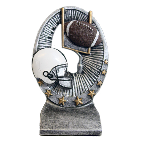 Resin Football Oval Siver