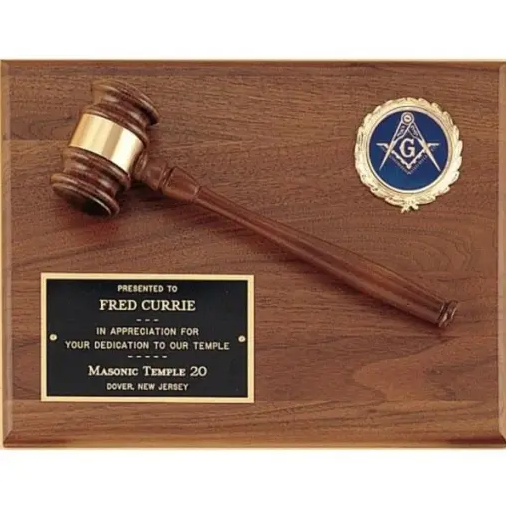 Gavel Plaque with 2